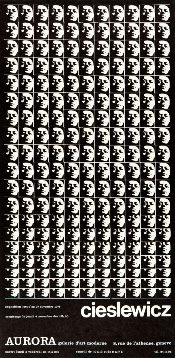 Okładka - Cieslewicz, Aurora Galerie d’art moderne, Genève 1971. Exposition jusqu’au 27 novembre 1971