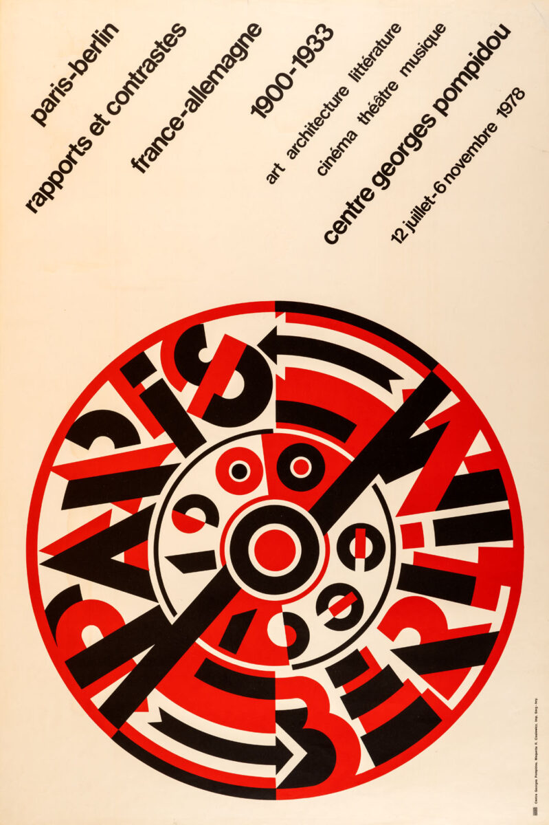 Okładka - Paris–Berlin. Rapports et contrastes. France–Allemagne 1900–1933. Centre Georges Pompidou, 12 juillet – 6 novembre 1978