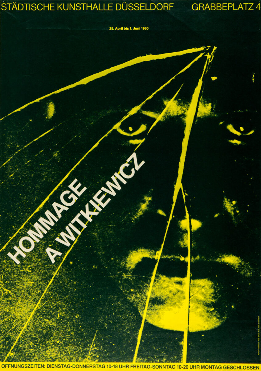 Okładka - Hommage à Witkiewicz. Städtische Kunsthalle Düsseldorf, 25 April bis 1. Juni 1980 [żółte tło]