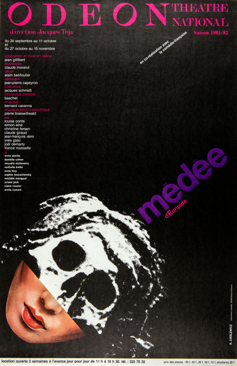 Okładka - Médée, d'Eurypide, Théâtre National de l'Odéon, Saison 1981/82