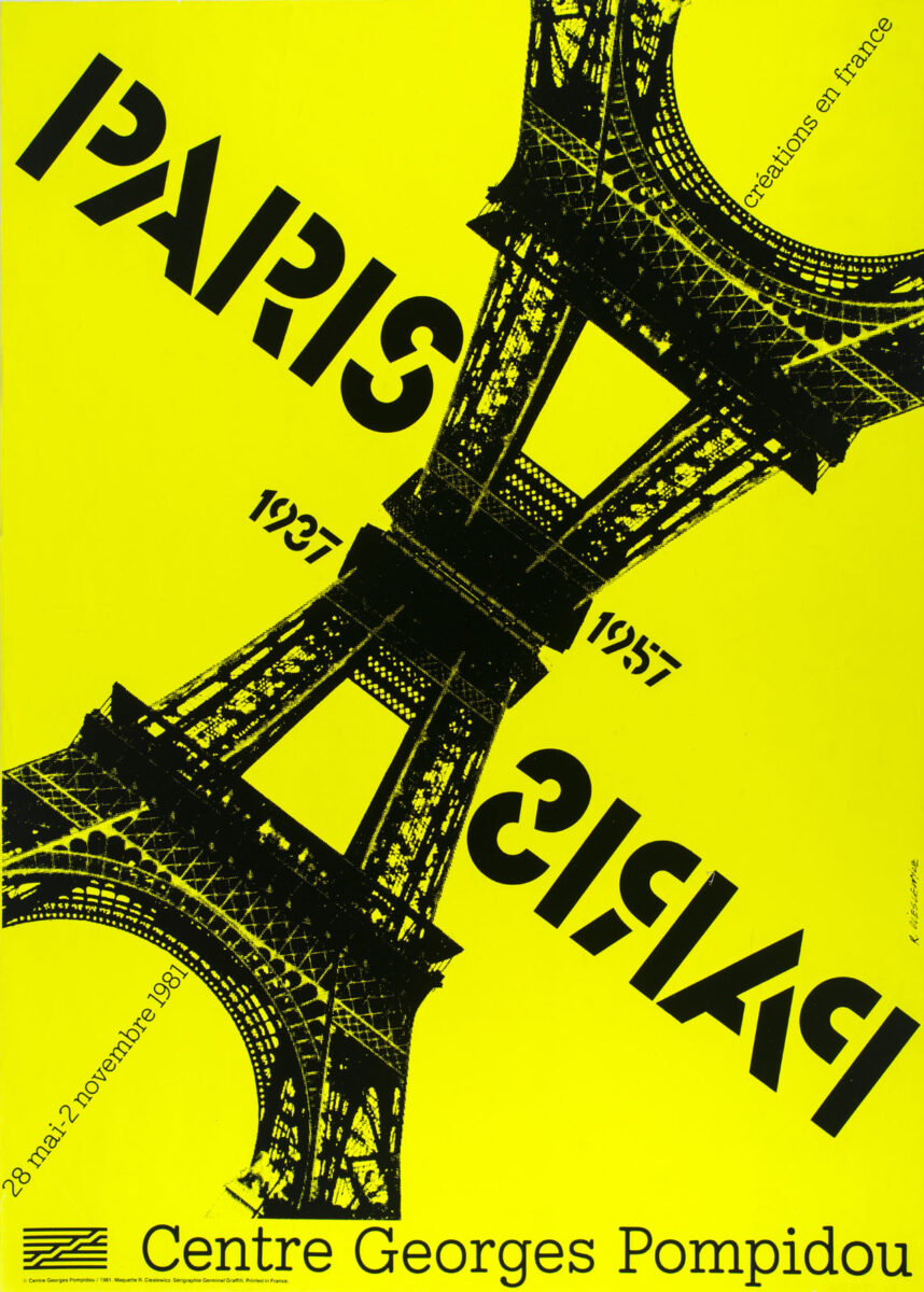 Okładka - Paris – Paris, 1937–1957. Créations en France, Centre Georges Pompidou, 28 mai – 2 novembre 1981