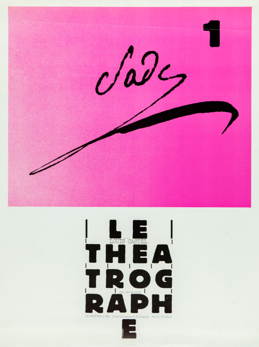 Okładka - Sade 1. Le Théatrographe, Louis Castel, Le Grenier à Sel 1984, Avignon