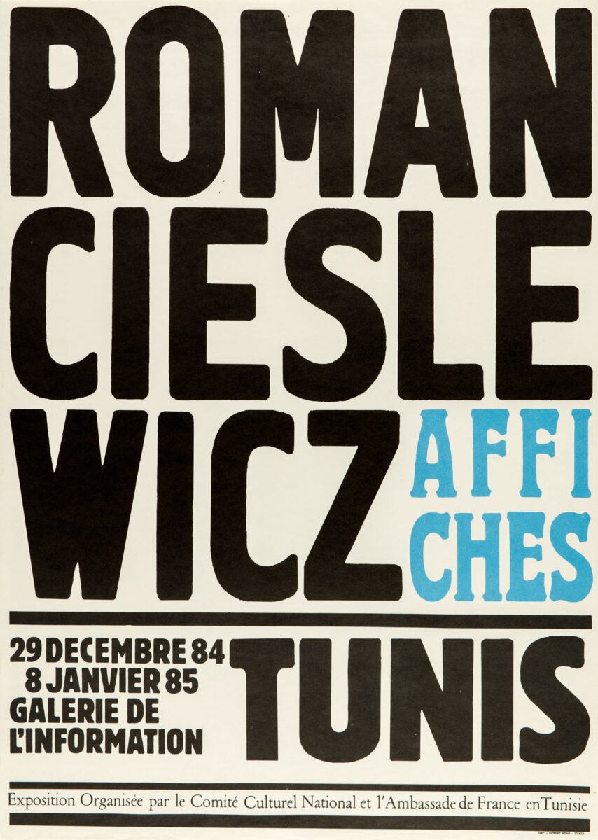 Okładka - Roman Cieslewicz. Affiches. Tunis, 29 décembre 84 – 8 janvier 85, Galerie de l'Information