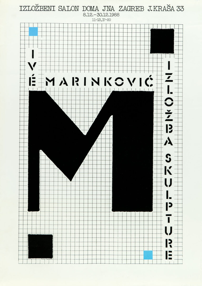 Okładka - Ivé Marinković. Izložba skulpture, Izložbeni Salon Doma JNA Zagreb, 8.12–30.12.1988