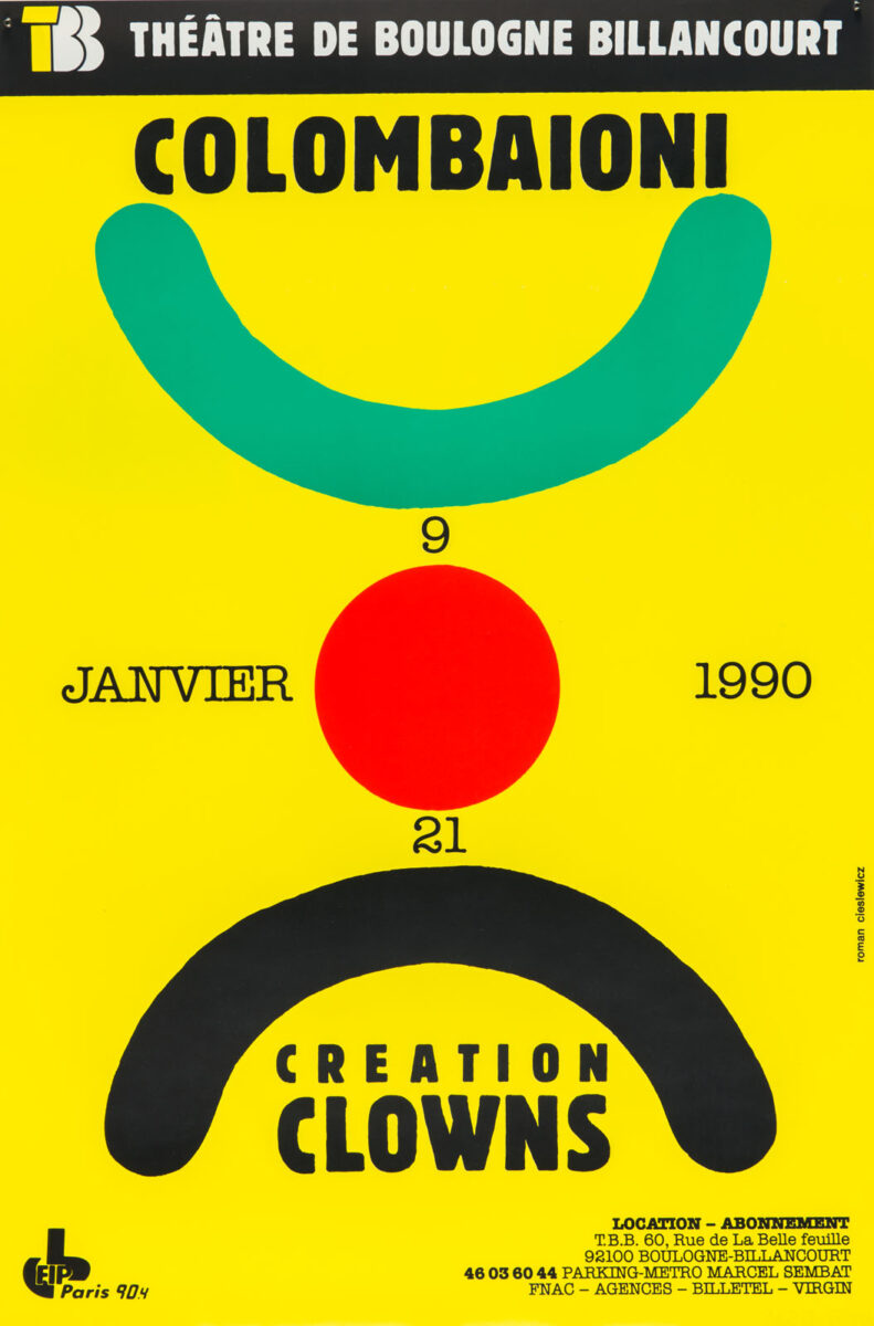 Okładka - Colombaioni. Creation Clowns. 9–21 janvier 1990, TBB Théâtre de Boulogne-Billancourt
