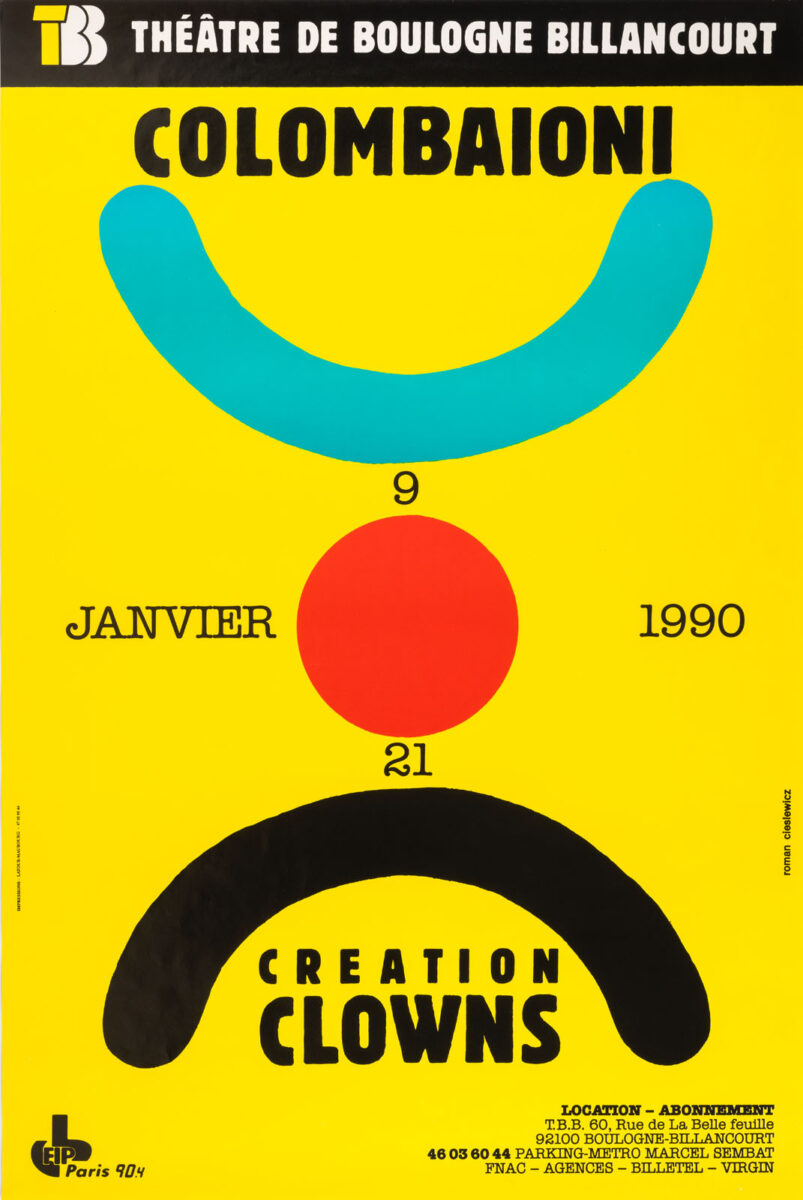 Okładka - Colombaioni. Creation Clowns. 9–21 janvier 1990, TBB Théâtre de Boulogne-Billancourt