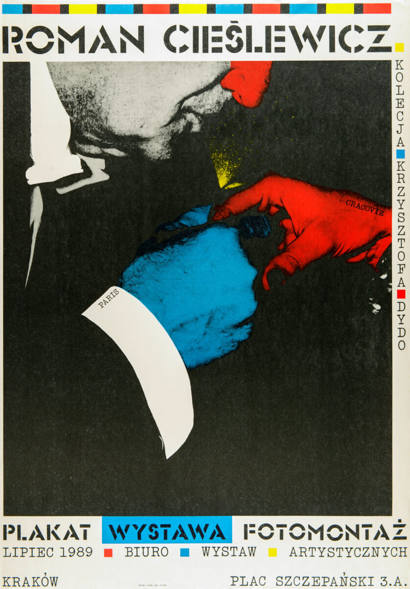 Okładka - Roman Cieślewicz. Wystawa – plakat, fotomontaż. Kolekcja Krzysztofa Dydo. Lipiec 1989, Biuro Wystaw Artystycznych, Kraków