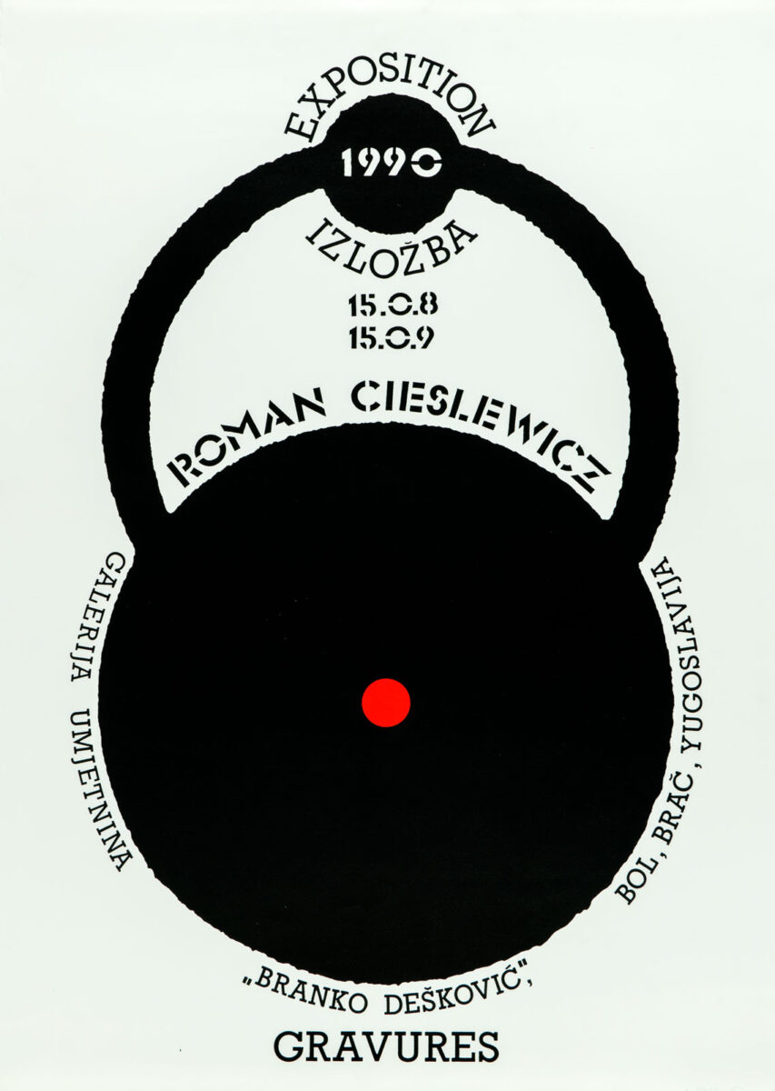Okładka - Roman Cieslewicz. Exposition izložba gravures. 1990, 15.08–15.09, Galerija Umjetnina 