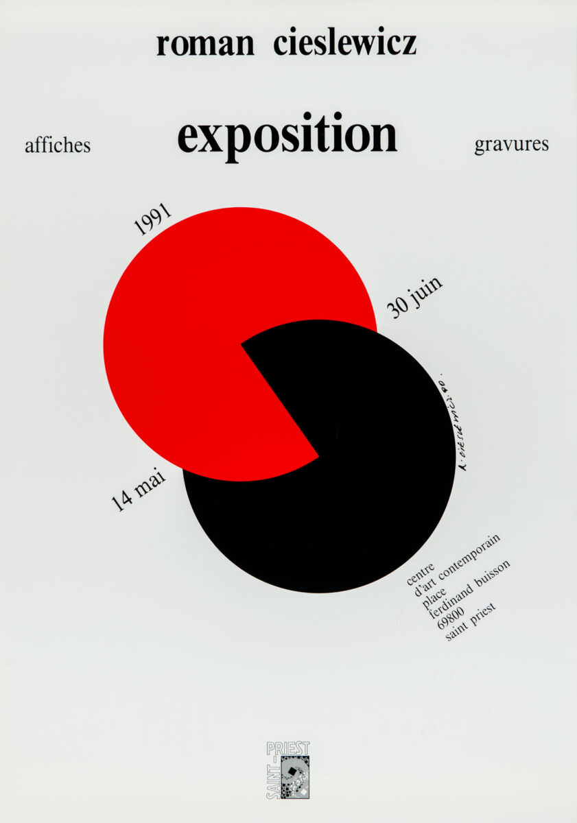 Okładka - Roman Cieslewicz. Exposition, affiches, gravures. 14 mai – 30 juin 1991, Centre d'Art Contemporain, Saint-Priest
