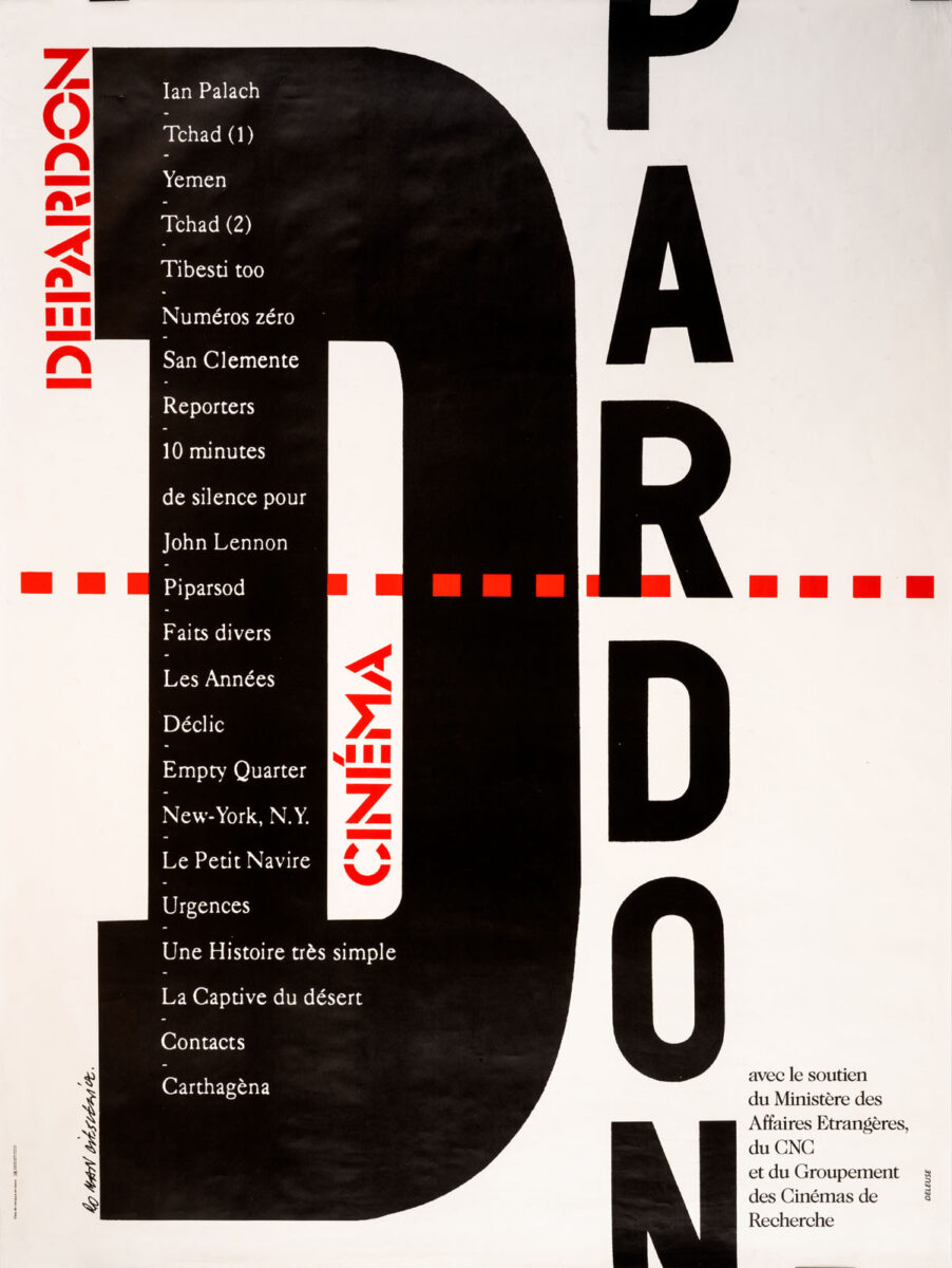 Okładka - Depardon Cinéma, avec le soutien du Ministère des Affaires Étrangères, du CNC et du Groupement des Cinémas de Recherche