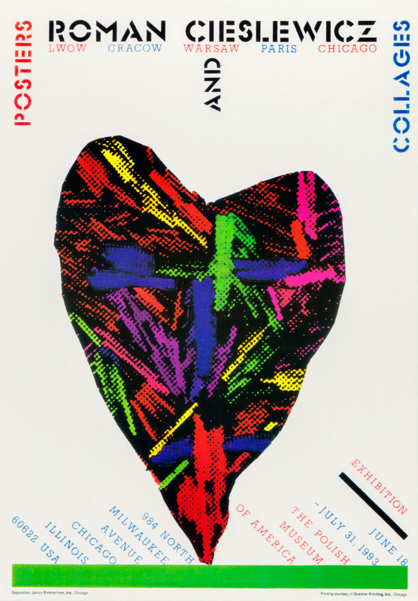 Okładka - Roman Cieslewicz. Posters and Collages. Exhibition. June 18 – July 31, 1993, The Polish Museum of America, Chicago