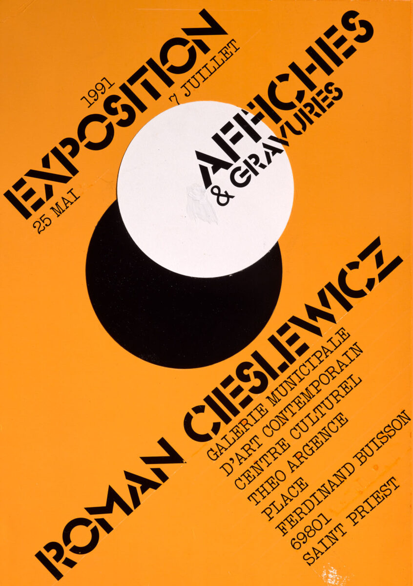 Okładka - Roman Cieslewicz. Exposition, affiches, gravures, 25 mai – 7 juillet 1991, Centre d'art contemporain, Saint-Priest