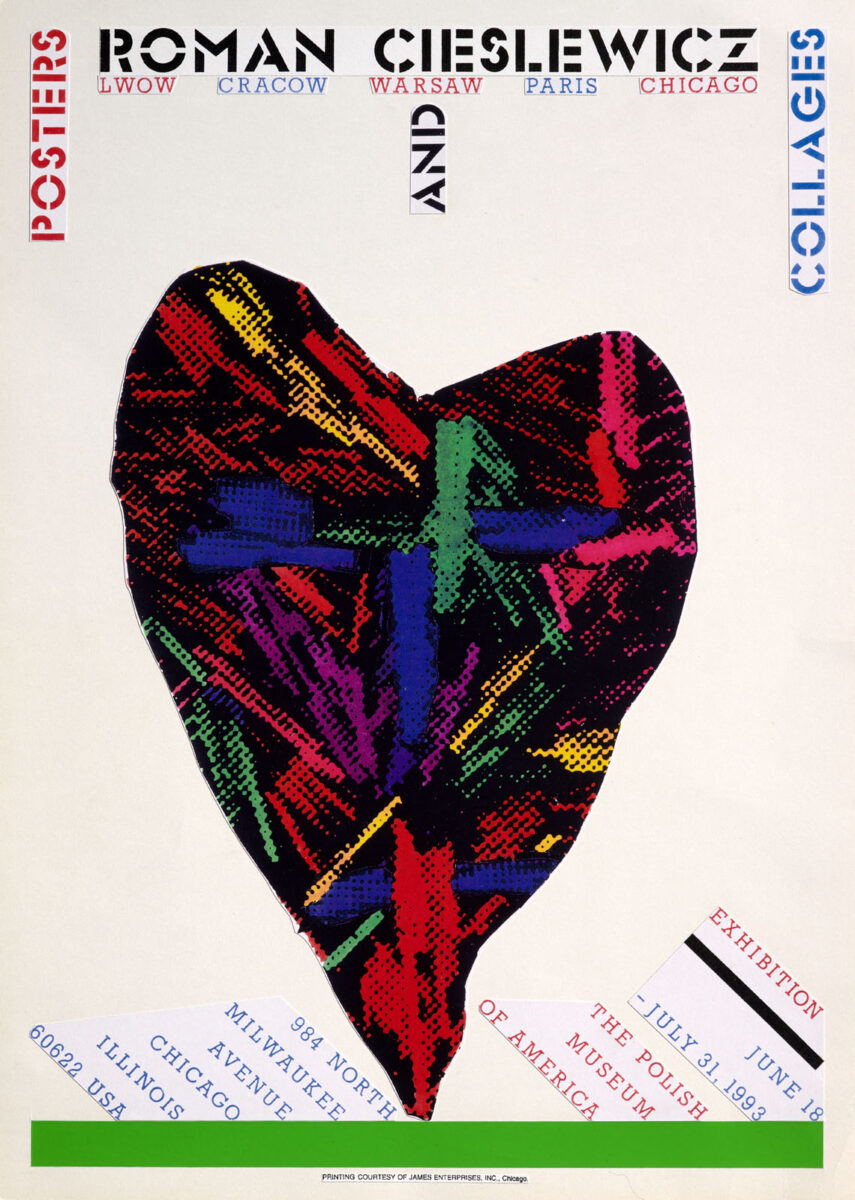 Okładka - Roman Cieslewicz. Posters and Collages. Exhibition, June 18 – July 31, 1993, The Polish Museum of America, Chicago