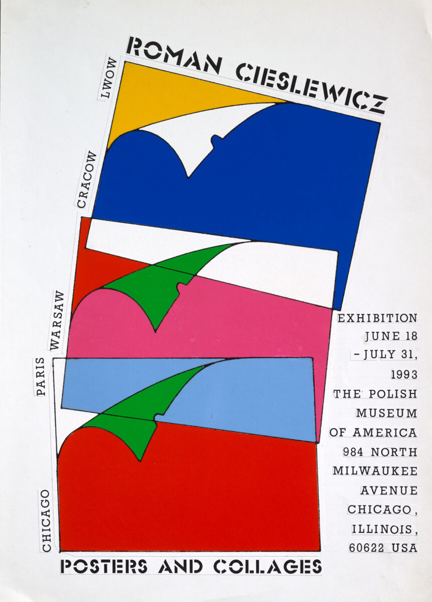 Okładka - Roman Cieslewicz. Posters and Collages. Exhibition, June 18 – July 31, 1993, The Polish Museum of America, Chicago