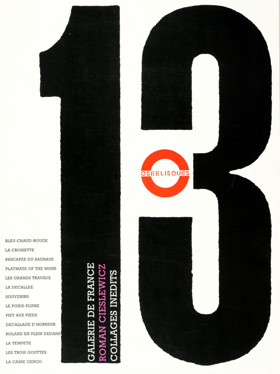 Okładka - Oséelisques 13, Galerie de France, Roman Cieslewicz, Collages inédits