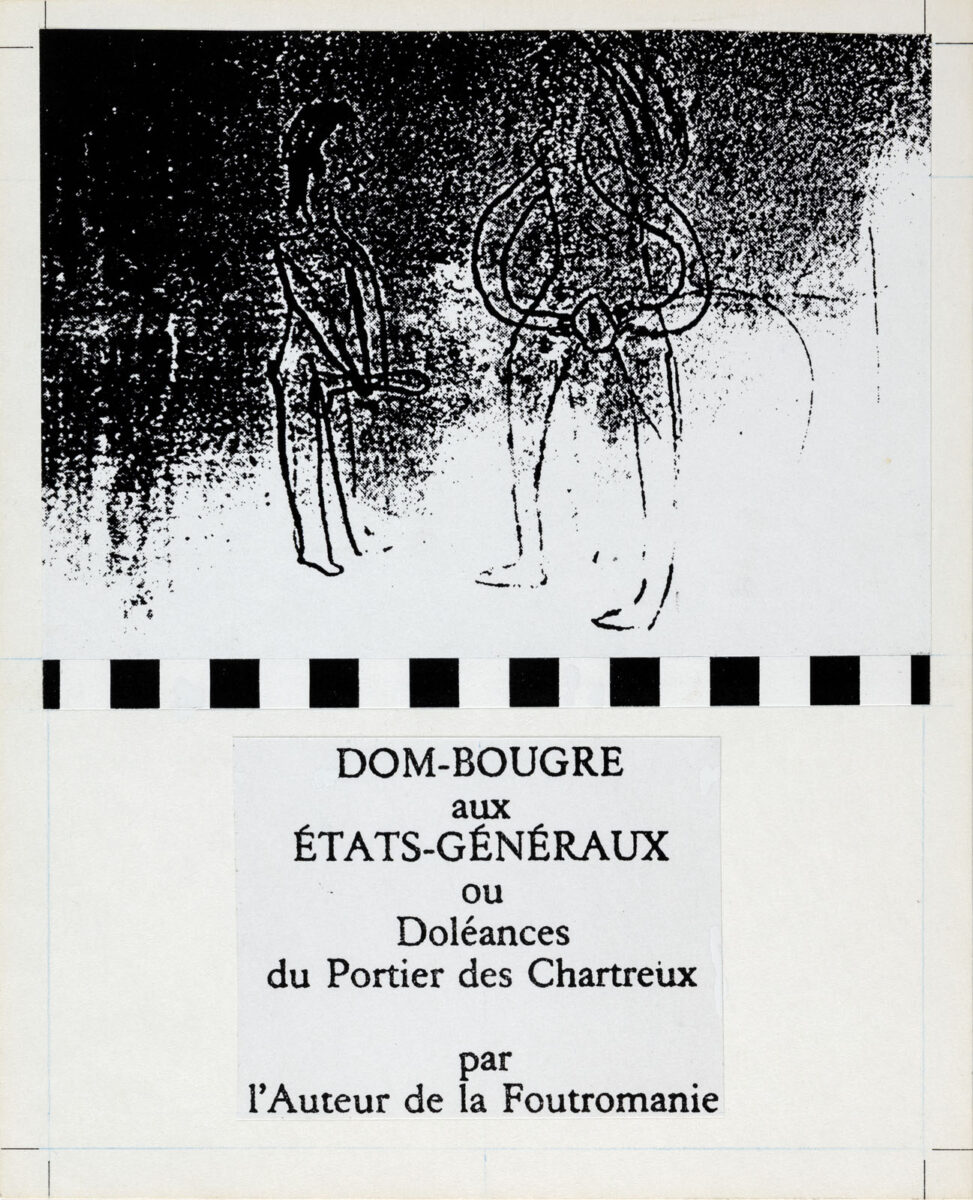 Okładka - Dom Bougre aux États généraux ou Doléances du portier des Chartreux par l’Auteur de la Foutromanie
