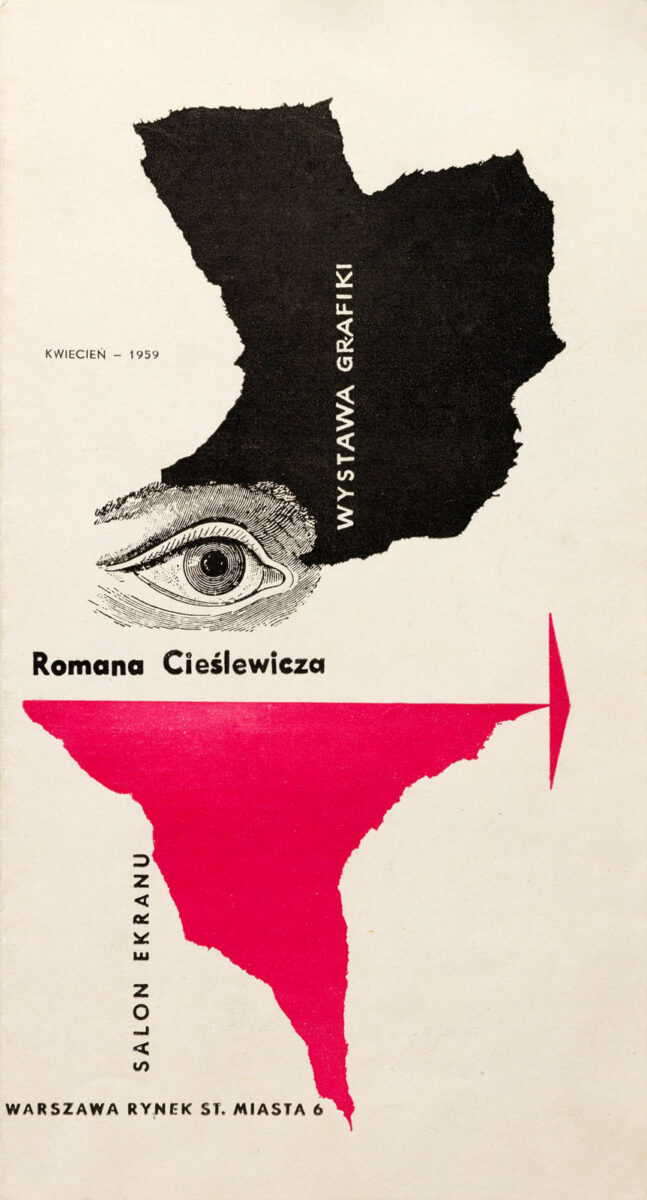 Okładka - Wystawa grafiki Romana Cieślewicza, Salon Ekranu, Warszawa, kwiecień 1959