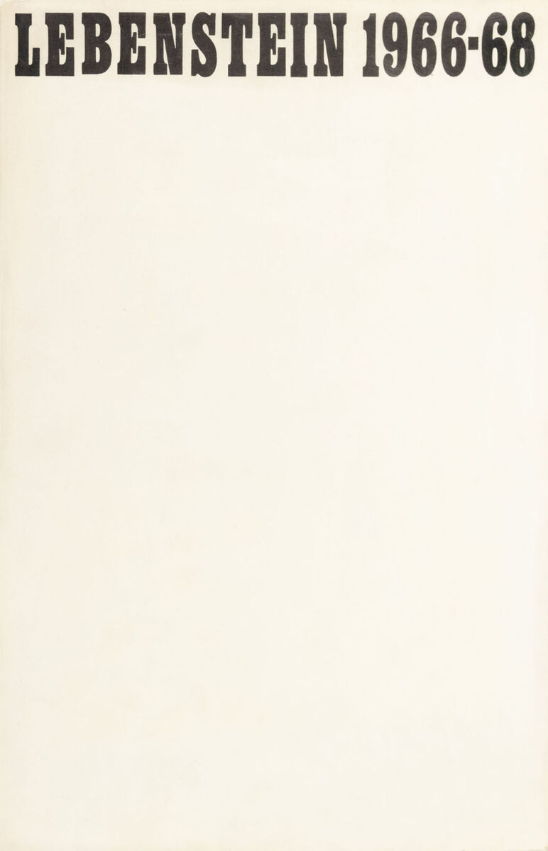 Okładka - Lebenstein oeuvres 1966–1968