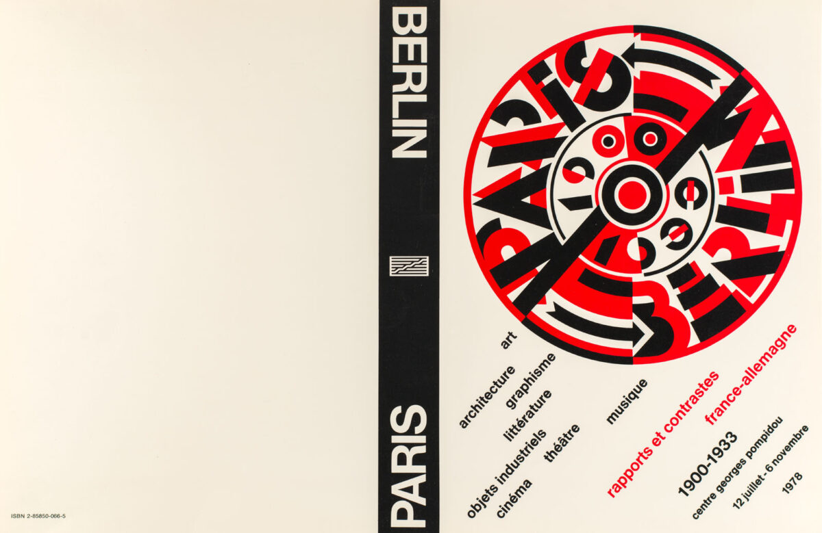 Okładka - Paris – Berlin. Rapports et contrastes. France – Allemagne 1900–1933. Centre Georges-Pompidou, 12 juillet – 6 novembre 1978