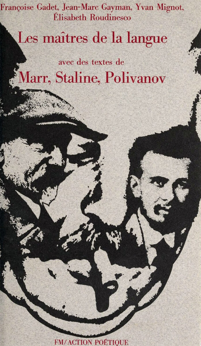 Okładka - Les Maîtres de la langue avec des textes de Marr, Staline, Polivanov