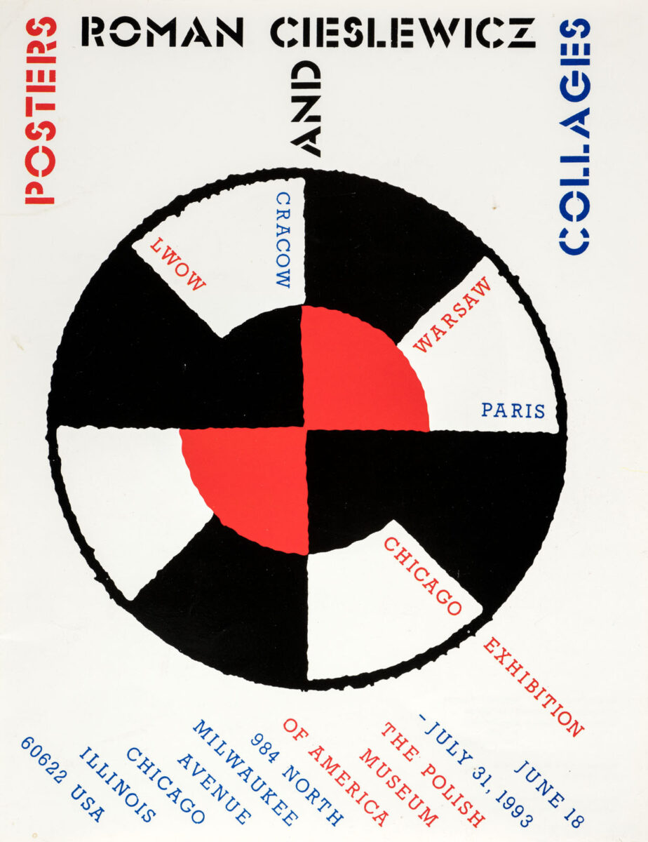 Okładka - Roman Cieslewicz. Posters and Collages. Exhibition, June 18 – July 31, 1993, The Polish Museum of America, Chicago