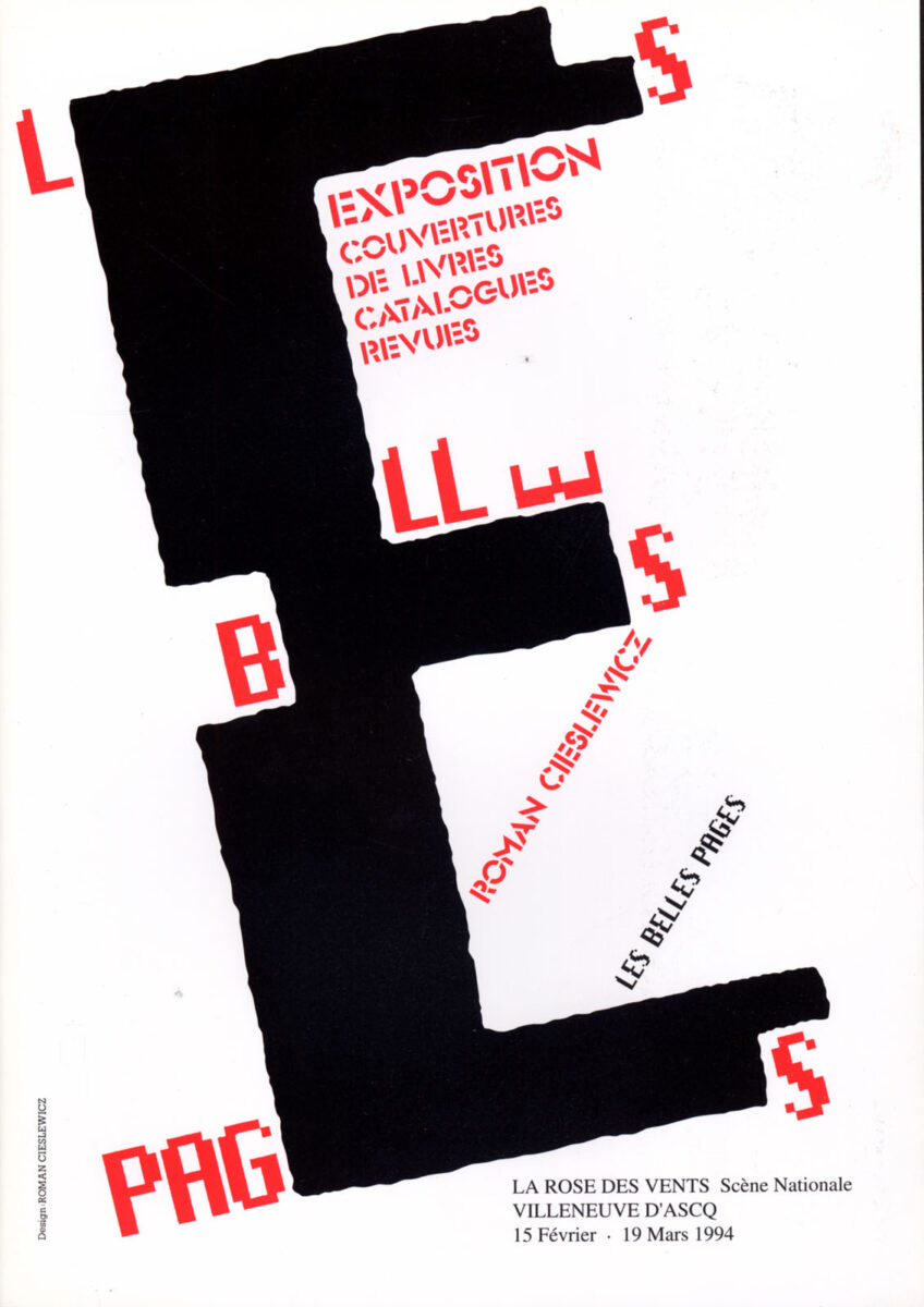 Okładka - Les belles pages. Exposition. Couvertures de livres, catalogues, revues. Roman Cieslewicz