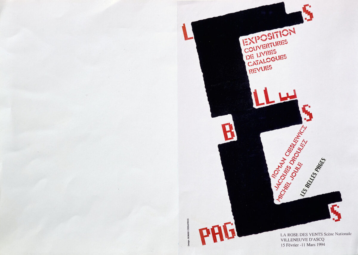 Okładka - Les belles pages. Exposition. Couvertures de livres, catalogues, revues. Roman Cieslewicz, Jacques Droulez, Michel Joulé