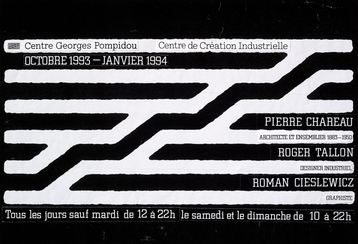 Okładka - Pierre Chareau, Roger Tallon, Roman Cieslewicz, Centre Georges Pompidou, octobre 1993 – janvier 1994