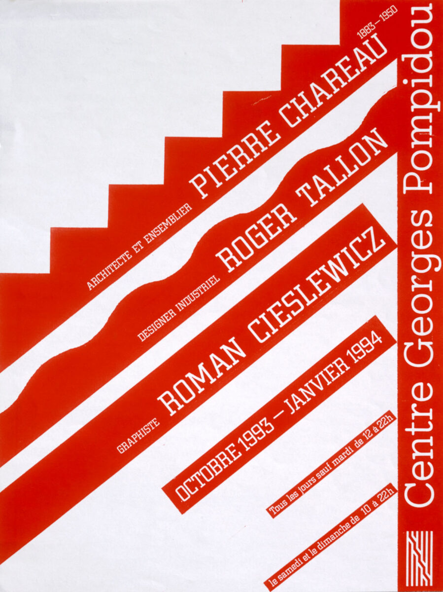 Okładka - Pierre Chareau, Roger Tallon, Roman Cieslewicz, Centre Georges Pompidou, octobre 1993 – janvier 1994