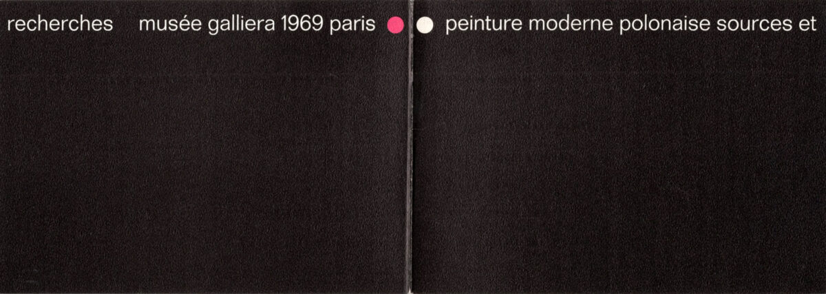 Okładka - Peinture moderne polonaise. Sources et recherches. Musée Galliera 1969 Paris