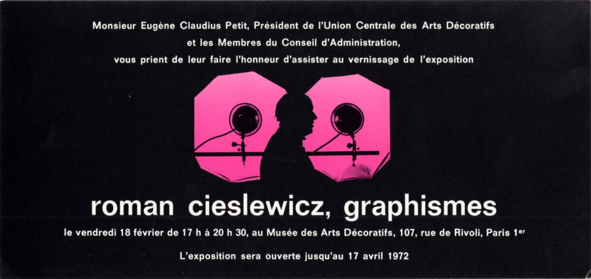 Cover - Roman Cieslewicz, graphismes. Le vendredi 18 février de 17 h à 20 h 30, au Musée des Arts décoratifs, 107, rue de Rivoli, Paris 1er
