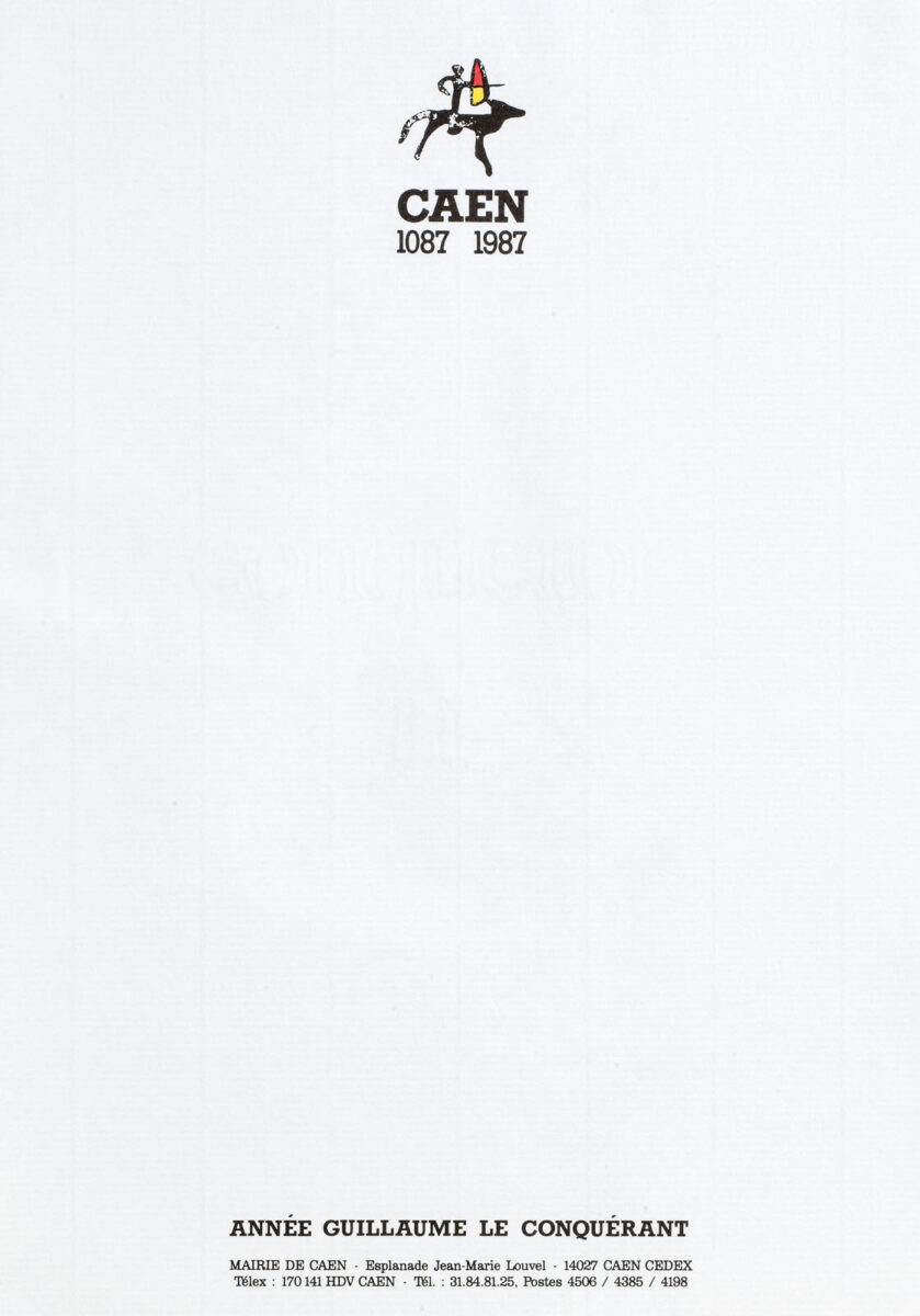 Okładka - Caen 1087–1987. Année Guillaume le Conquérant