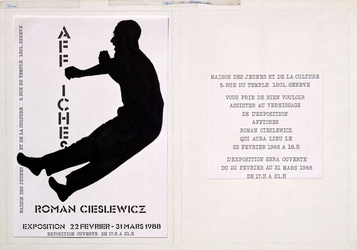 Okładka - Roman Cieslewicz, affiches. Exposition, 23 février – 12 mars 1988, Maison des Jeunes et de la Culture, Genève