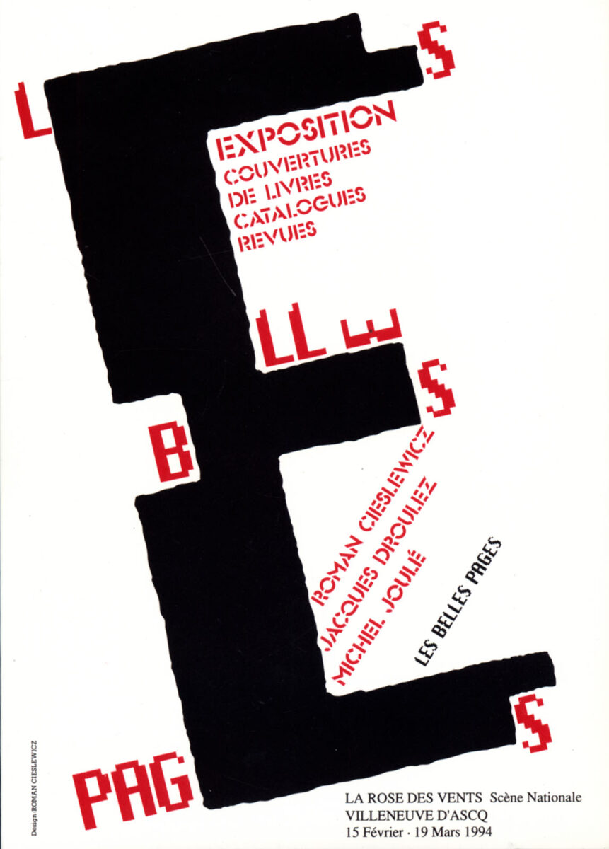 Okładka - Les Belles Pages. Exposition: couvertures de livres, catalogues, revues. Roman Cieslewicz, Jacques Droulez, Michel Joulé