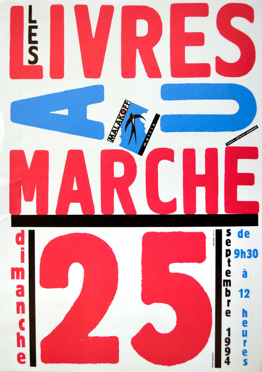 Okładka - Les Livres au marché, dimanche 25 septembre 1994, Mairie de Malakoff
