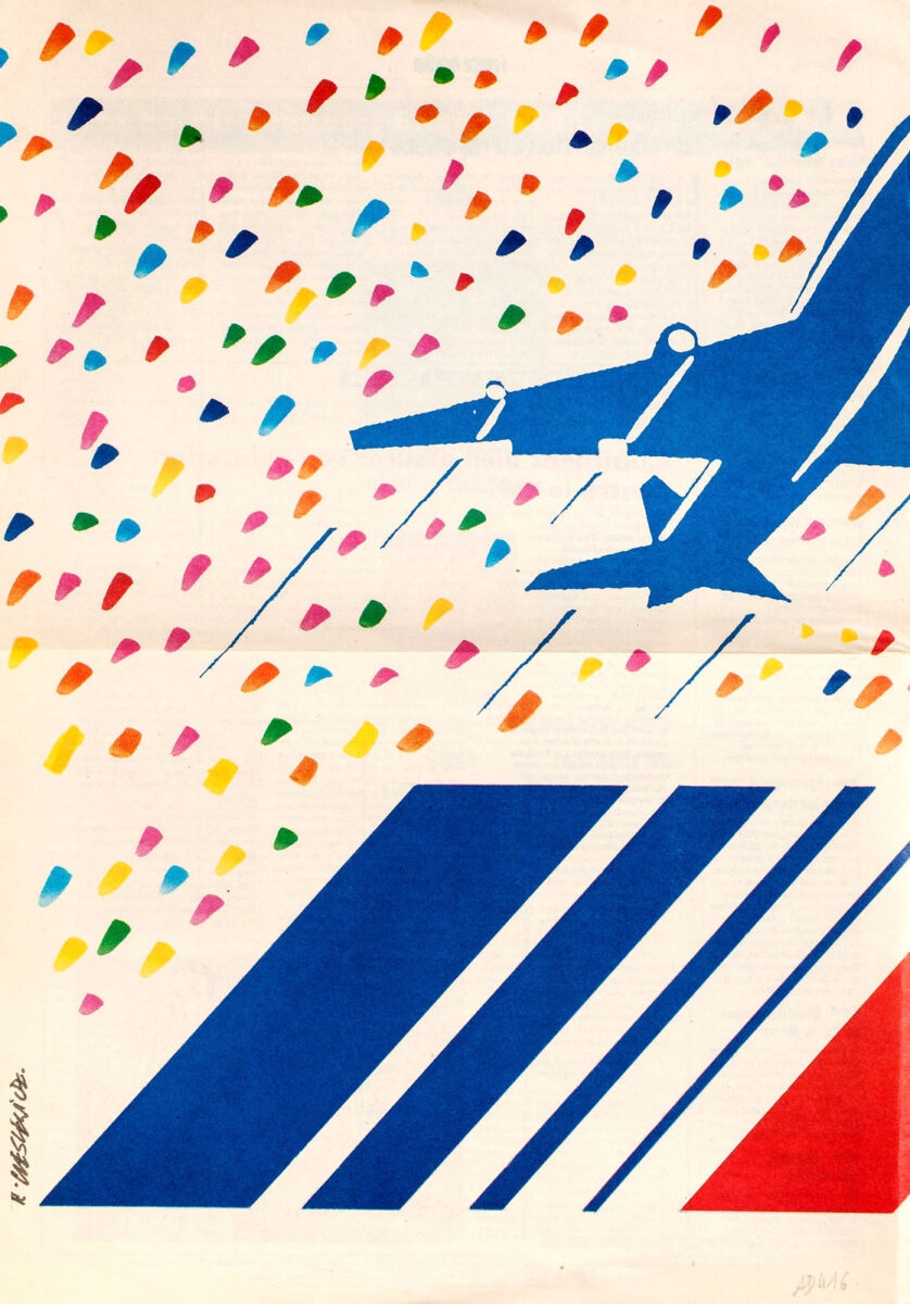 Cover - France Aviation. Le journal du groupe Air France N° 76. 27 décembre 1995. Meilleurs voeux