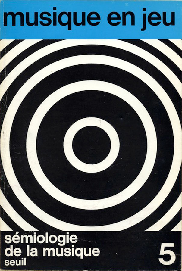 Cover - Musique en jeu 1971/5, Sémiologie de la musique