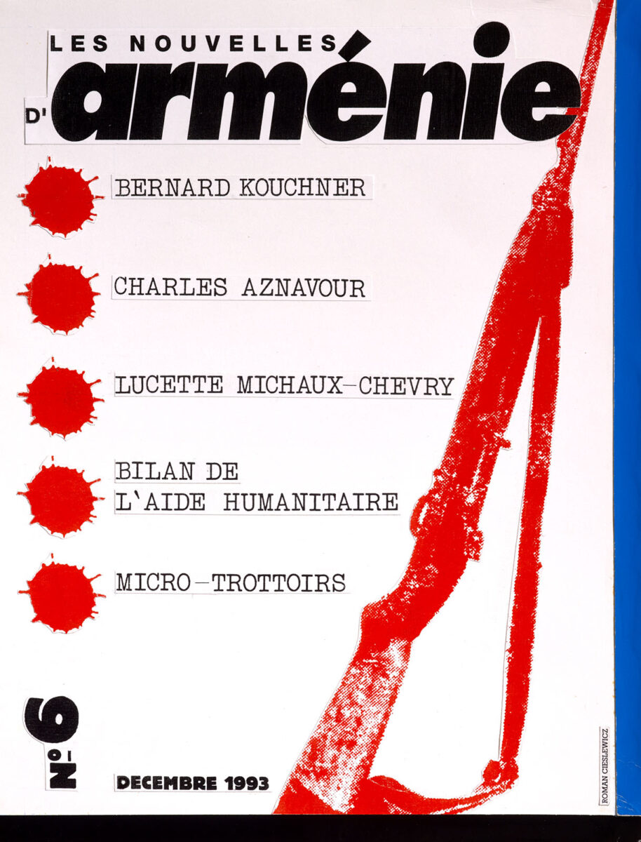 Okładka - Les Nouvelles d'Arménie N°6 décembre 1993
