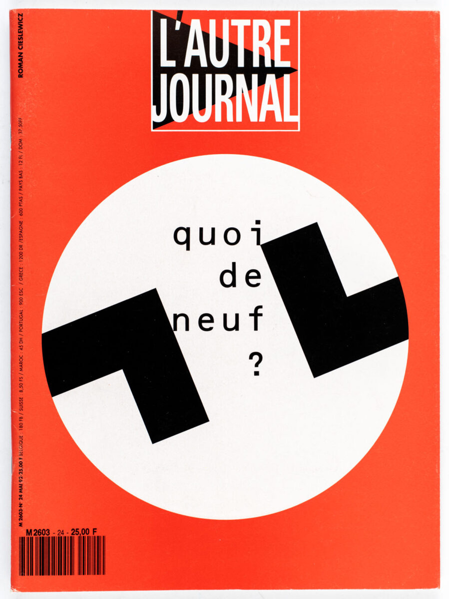 Okładka - L'Autre Journal, n° 24 mai 1992. Quoi de neuf?