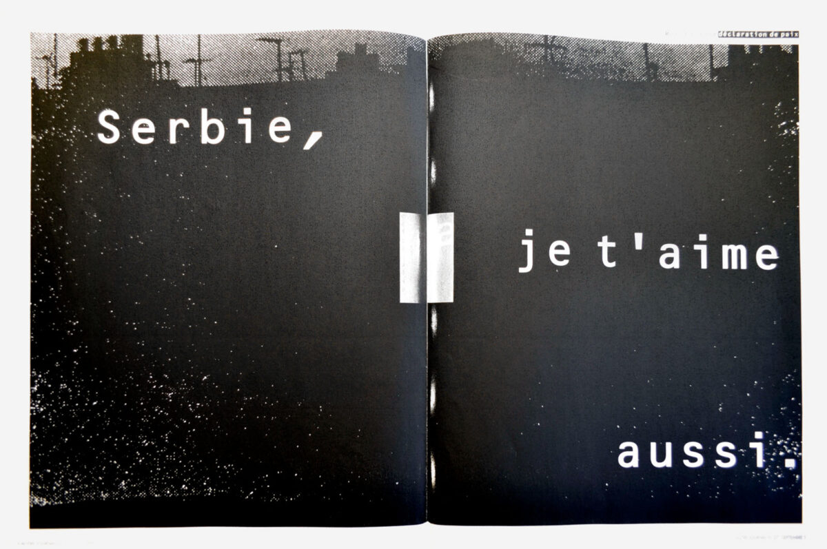 Okładka - L'Autre Journal, n° 27, Serbie, je t'aime aussi.