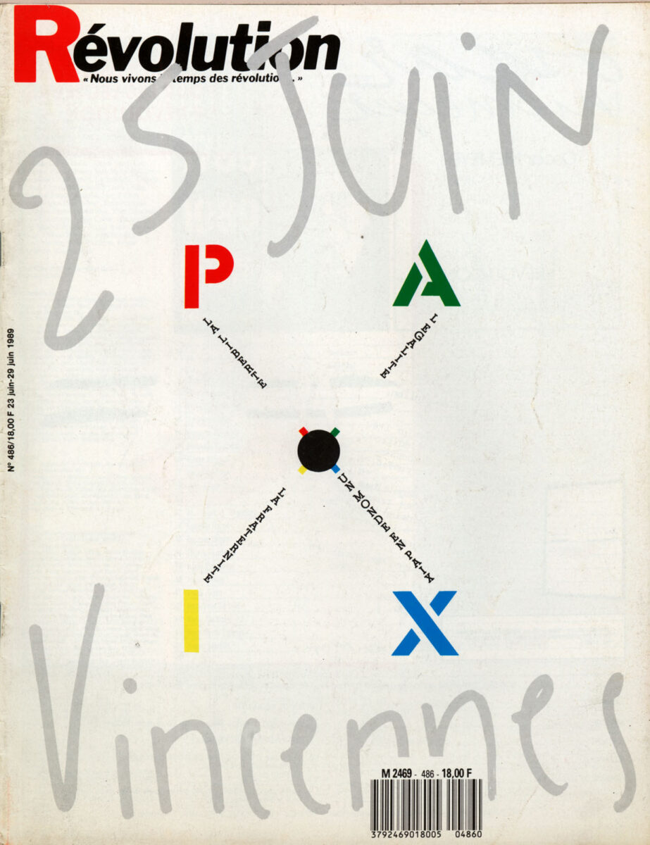 Okładka - Révolution 1989 / n° 486. Paix