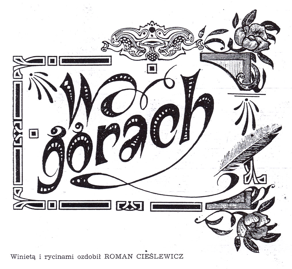 Cover - [winieta tytułowa opowiadania Bolesława Prusa „W górach”, Polska 1959/8]