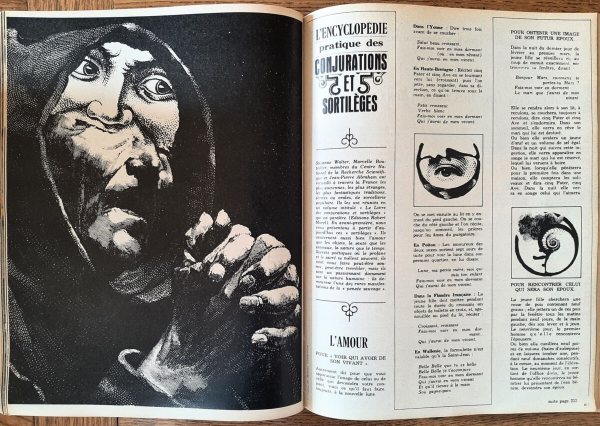 Okładka - L'Encyclopédie pratique des Conjurations et sortilèges [„Elle” nr 977, 11 septembre 1964]