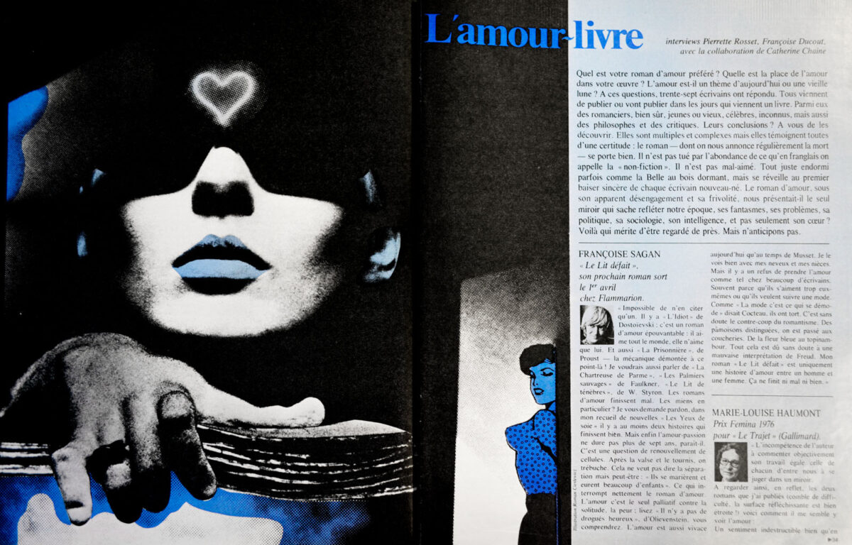 Okładka - L'amour-livre [„Elle” nr 1623, 14 février 1977]