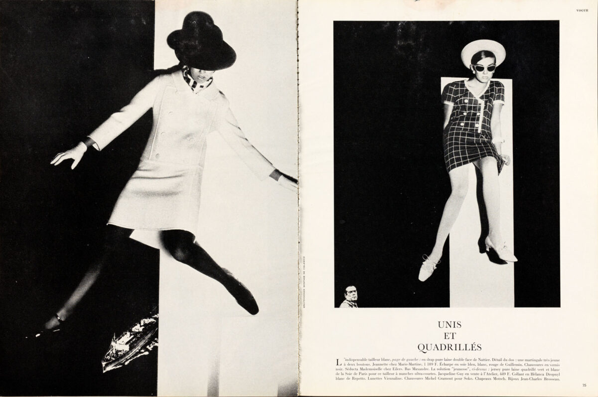 Okładka - Vogue janvier 1966. Unis et quadrillés