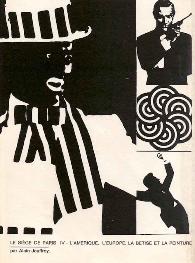 Okładka - Opus International 1967/1, Alain Jouffroy, Le Siège de Paris IV – L’Amérique, L'Europe, La Bêtise et la Peinture