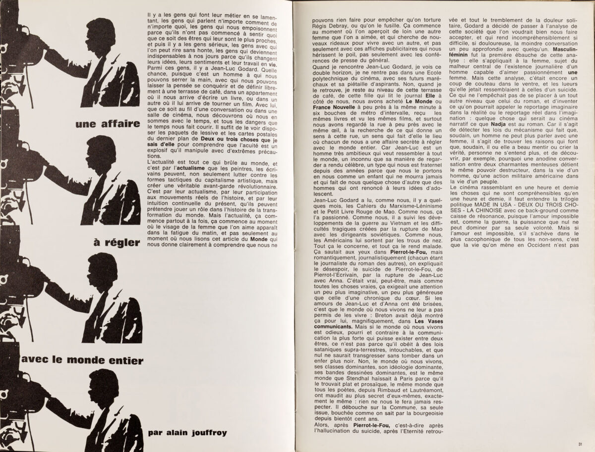 Okładka - Opus International 1967/2, Une affaire à régler avec le monde entier par Alain Jouffroy