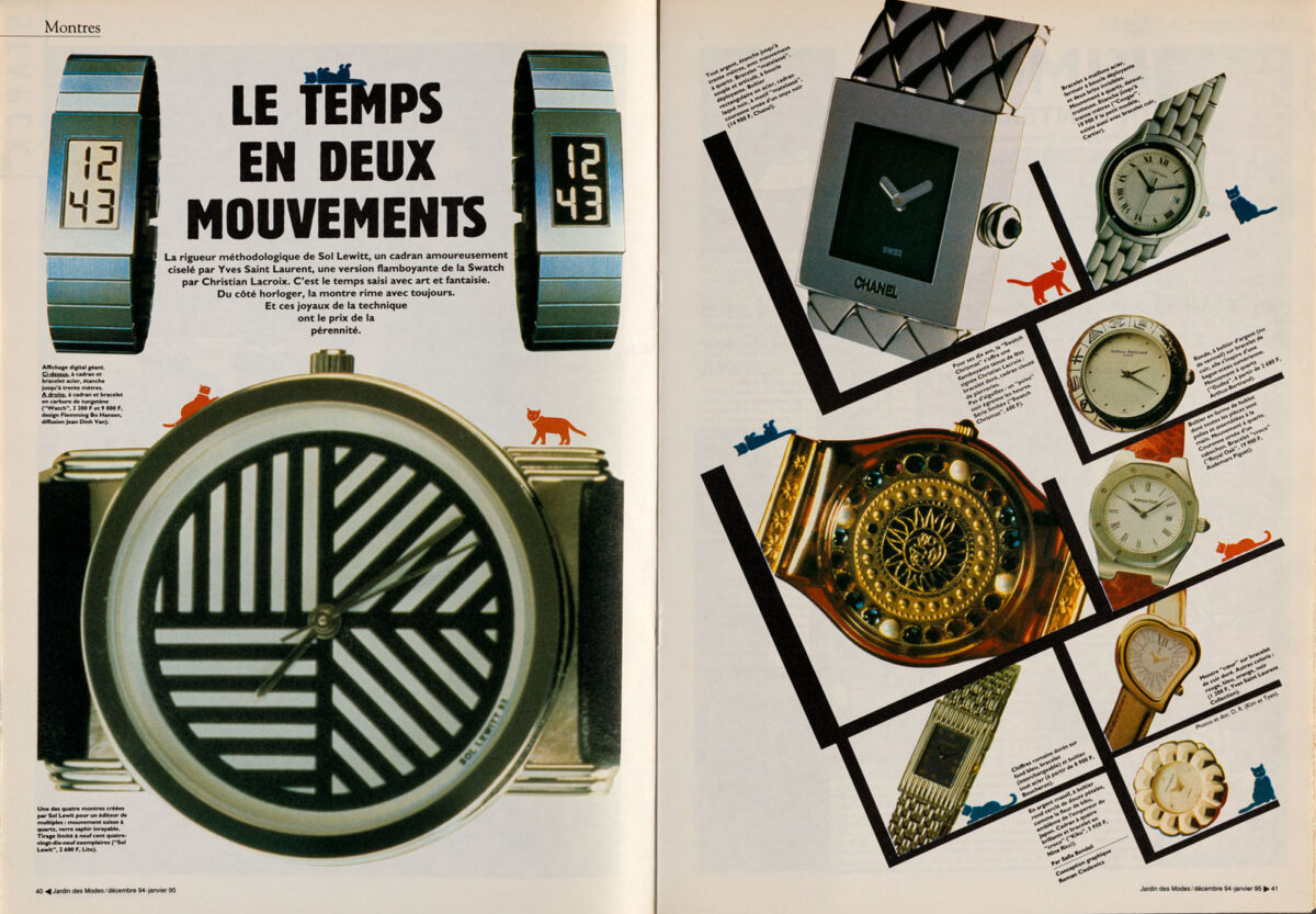 Okładka - Le temps en deux mouvements [Jardin des Modes nr 185, décembre – 94 janvier 95]