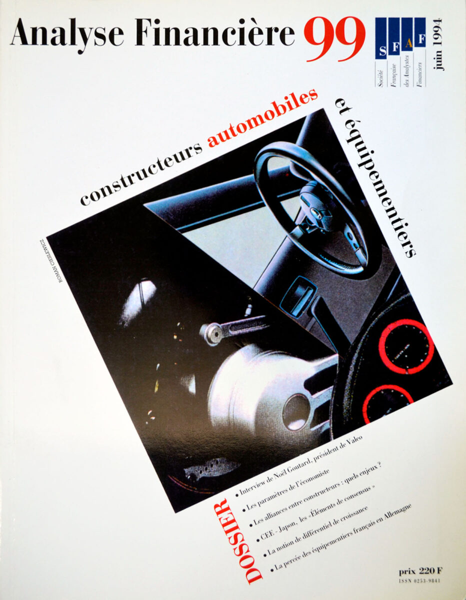 Okładka - Analyse Financière N°99, juin 1994. Dossier: Constructeurs automobiles et équipementiers